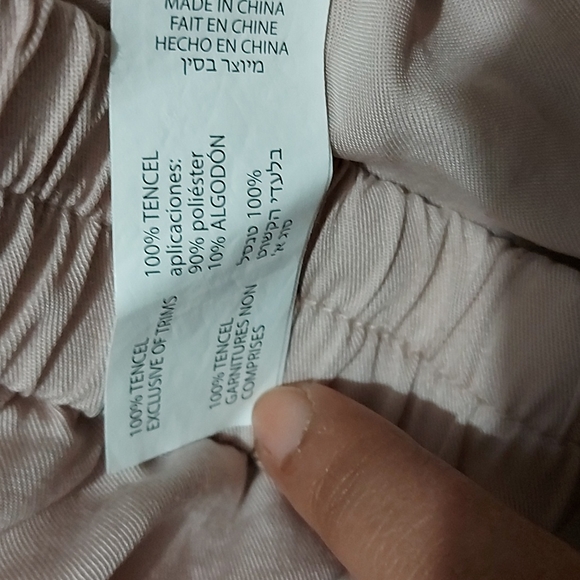 Wide Leg Pale Pink Tie Up Pants - Picture 11 of 11